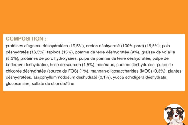 composition ultra premium direct croquette digestion sensible chien