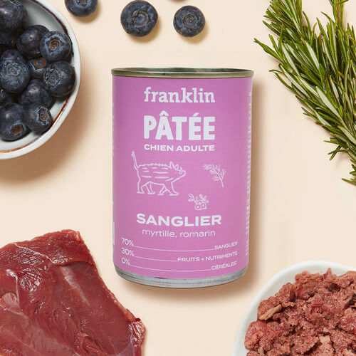 franklin patée sanglier pour chien adulte