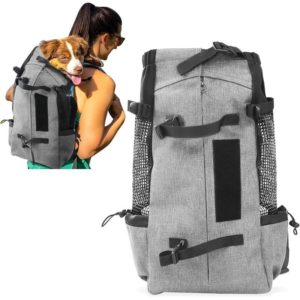 sac à dos pour chien grande capacité qui convient aux bergers australiens et aux chiens de taille moyenne à grande jusqu'à 16kg de capacité