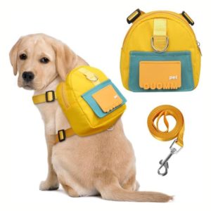 sac à dos harnais pour chien jaune